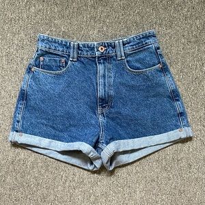 Zara - high waisted denim shorts
